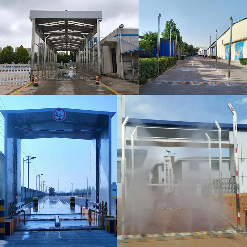 車(chē)輛消毒通道安裝現(xiàn)場(chǎng)
